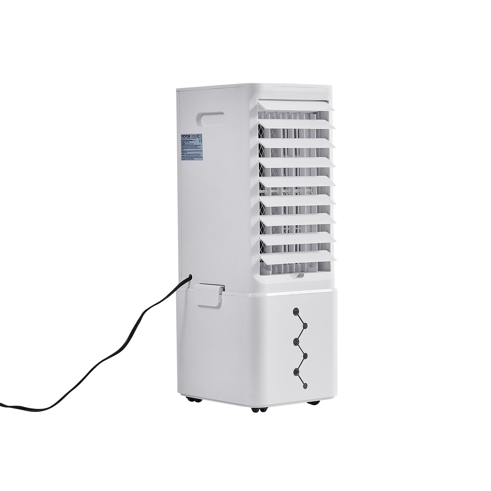 VEVOR Portable Air Conditioner, 9L 550 CFM Swamp Cooler Air Conditioner with 12H Timer & Remote Control, 3-Speed Evaporative Air Cooler with 2 Ice Boxes, Quiet & Movable, Ideal for Outdoor Indoor Use