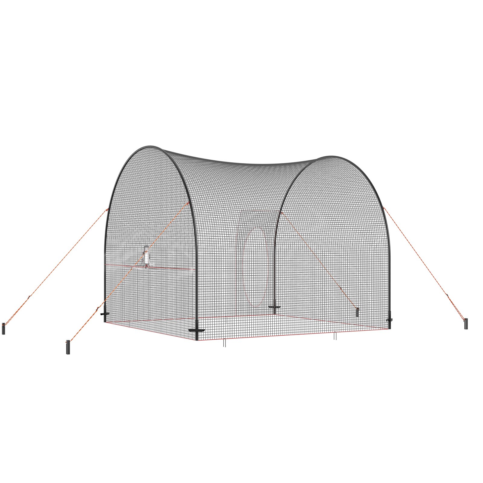 VEVOR Baseball Batting Cage, Softball and Baseball Batting Cage Net and Frame, Practice Portable Cage Net with Carry Bag, Heavy Duty Enclosed Pitching Cage, for Backyard Batting Hitting Training, 12FT