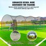 VEVOR Honkbalslagkooinet met frame en net 10x3,6x3m Honkbalkooinet voor slaan en pitchen Honkbalnetslagkooi voor tieners of volwassenen Zwarte achtertuin