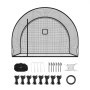 VEVOR Baseball Batting Cage, 12.0 x 10.2 x 7.6 FT Freestanding Portable Batting Cage, Hitting Cages with 4-Ply Knotless Polyester & Pitching Machine Opening, Battings Cages Netting for Outdoor