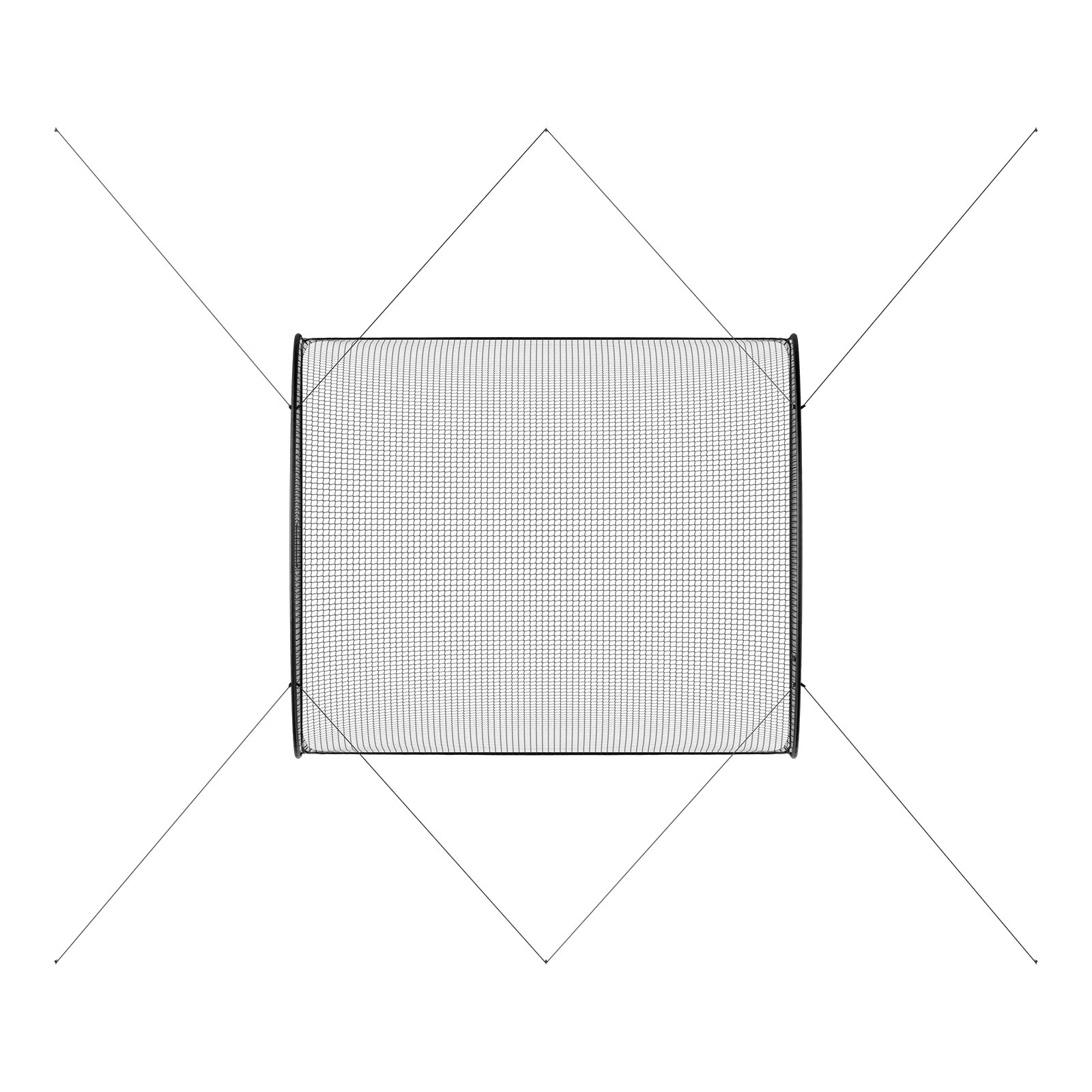 VEVOR Baseball Batting Cage, 12.0 x 10.2 x 7.6 FT Freestanding Portable Batting Cage, Hitting Cages with 4-Ply Knotless Polyester & Pitching Machine Opening, Battings Cages Netting for Indoor Outdoor