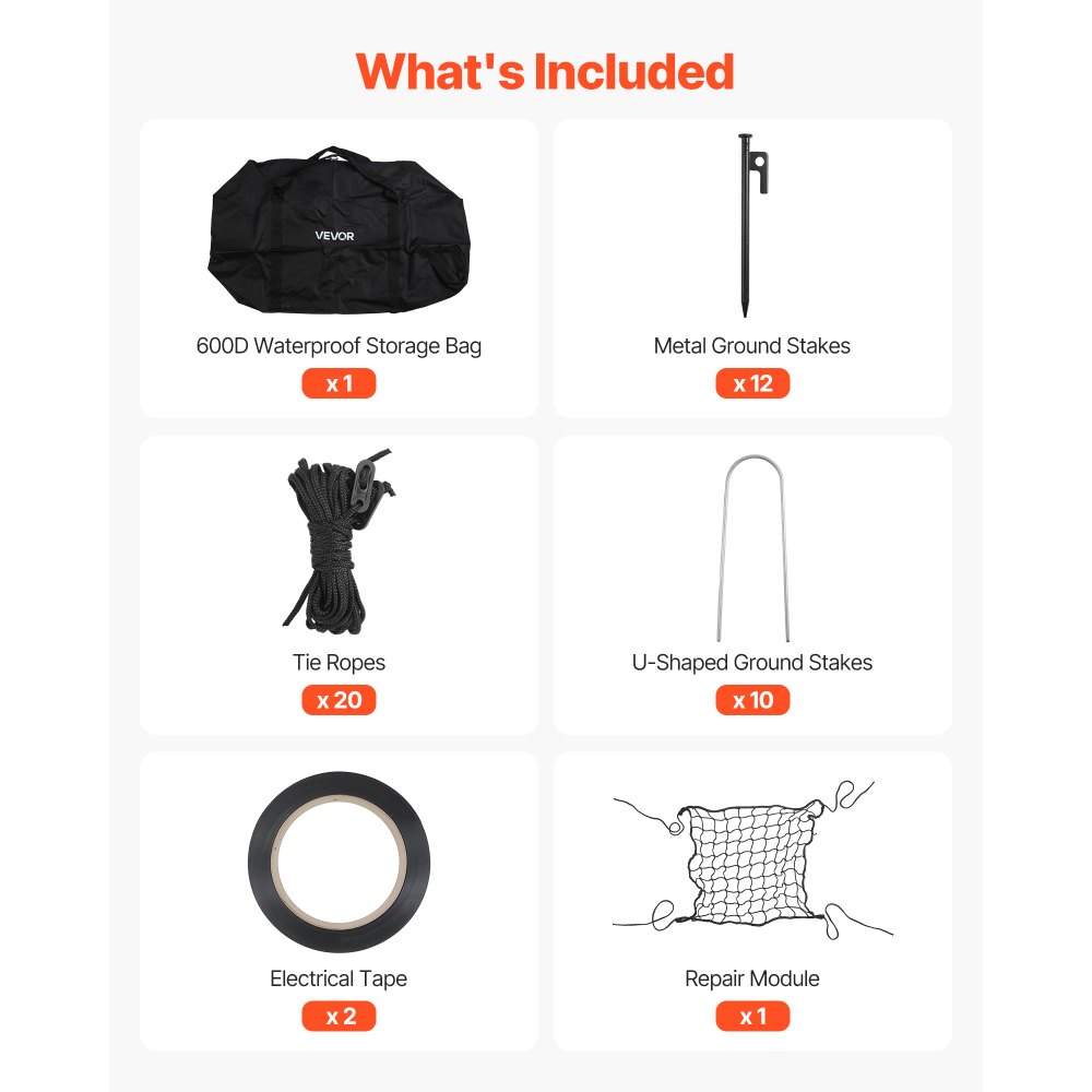 VEVOR honkbal slagkooi (halfrond) net 1220x370x305 cm, draagbaar trainingsnet met 4-laags en knooploos polyesterweefsel en opening voor werpmachines, incl. softbal trainingskooi net