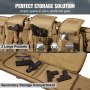 VEVOR Rifle Bag 1 Piece Gun Bag, 1066.8 mm Portable Long Gun Case 2 Rifles & 2 Pistols, Hunting Rifle Bag Brown, Gun Bag Waterproof Rifle Case Weapon Bag incl. Molle System