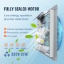 VEVOR Shutter Exhaust Fan, 610 mm High-speed 1400RPM 2892 CFM, Aluminum Wall Mount Attic Fan with AC-motor, Ventilation and Cooling for Greenhouses, Garages, Sheds, Shops