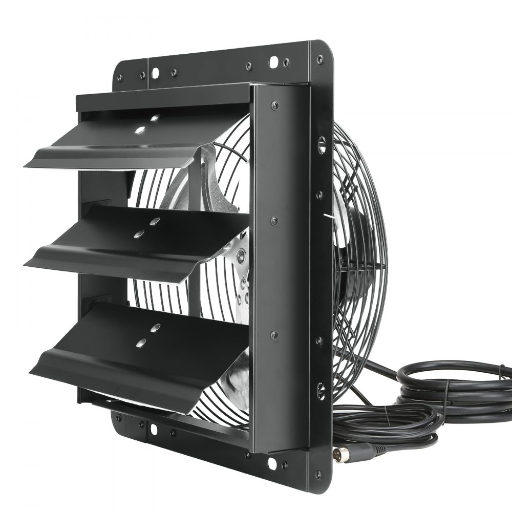 VEVOR 254 mm afzuigventilator, temperatuur-vochtigheidsregeling, EC-motor, 843 CFM, wandventilator met snelheidsregeling, ventilatie en koeling voor kassen, garages, schuren