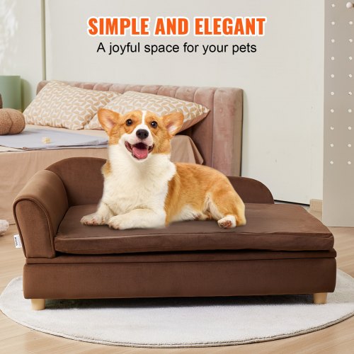 Revuera huisdierbank, kalmerend hondenbed, pluizige pluche puppybed
