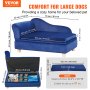 VEVOR pet sofa for large dogs, royal blue with storage, suitable for pets up to 81 lbs.