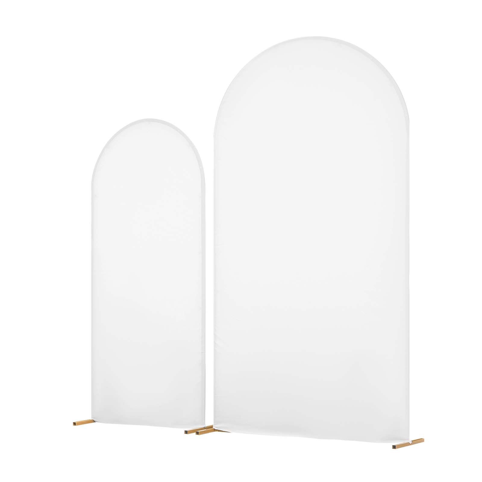 VEVOR Trouwboog, Set van 2 (2,2 m & 1,8 m), Achtergrondstandaard, Goudkleurige metalen boog, Trouwboog, Ballonnenboog met Hoes voor Bruiloften, Verjaardagsfeesten, Festivals & Ceremonies