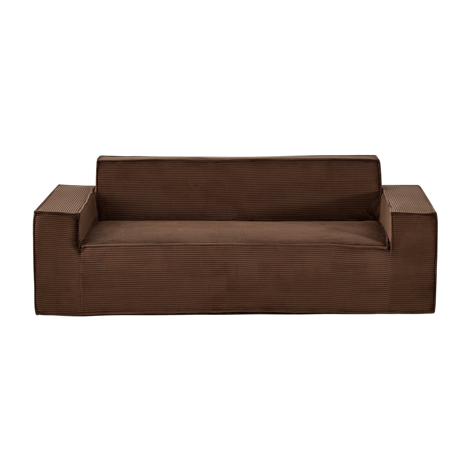 VEVOR moderne corduroy bank (211 cm) met diepe zittingen, wolkenbank met brede armleuningen, zachte bank, loungestoel, relaxstoel, ideaal voor woonkamer, slaapkamer, appartement, kantoor, vloerbank bruin