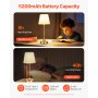 VEVOR Cordless Table Lamp, 5200mAh Built-in Rechargeable Battery Desk Lamp, 3-Level Brightness, Fabric Shade, 2700-3000K Color Temperature, Table Light for Restaurant, Bedroom, Bar Counter, Gold