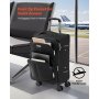 VEVOR Softside Expandable Luggage with Spinner Wheels, 20 inch / 50.8 cm Softside Carry on Luggage, Lightweight Checked Suitcase with Expandable Zippered Pocket and TSA Lock, Black