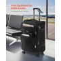 VEVOR Softside Expandable Luggage with Spinner Wheels, 24 inch / 61 cm Softside Checked Medium Luggage, Lightweight Checked Suitcase with Expandable Zippered Pocket and TSA Lock, Black
