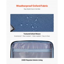 VEVOR Reistas Koffer Zachte Bagage met Spinner Wielen Handbagage Blauw