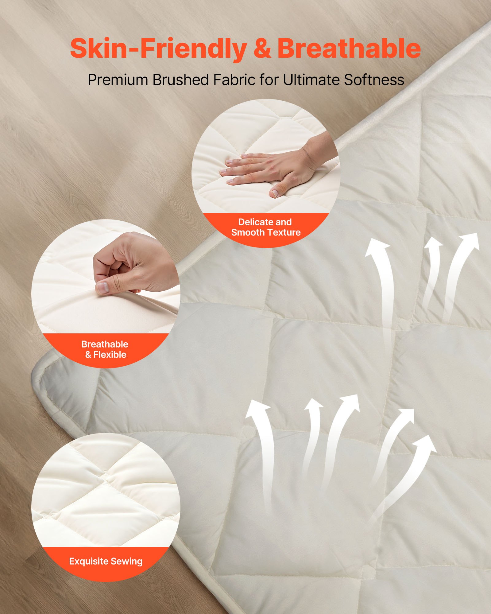 VEVOR Japanse futonmatras (2032 x 991 x 63,5 mm), opvouwbare tatami (eenpersoonsbedformaat), vloermatras met opbergtas en bevestigingsmateriaal, 9-laags slaapmat voor meditatie en yoga, wit