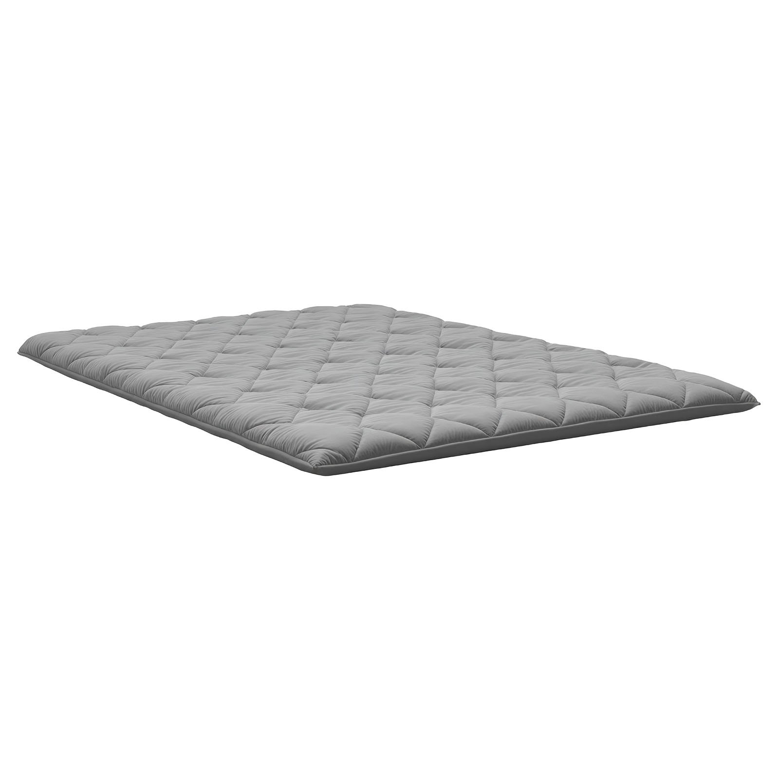 VEVOR Japanse futonmatras (2032 x 1372 x 89 mm), opvouwbare tatami-vloermatras (tweepersoonsformaat) met opbergtas en bevestigingsmateriaal, 9-laags slaapmat voor meditatie en yoga, grijs