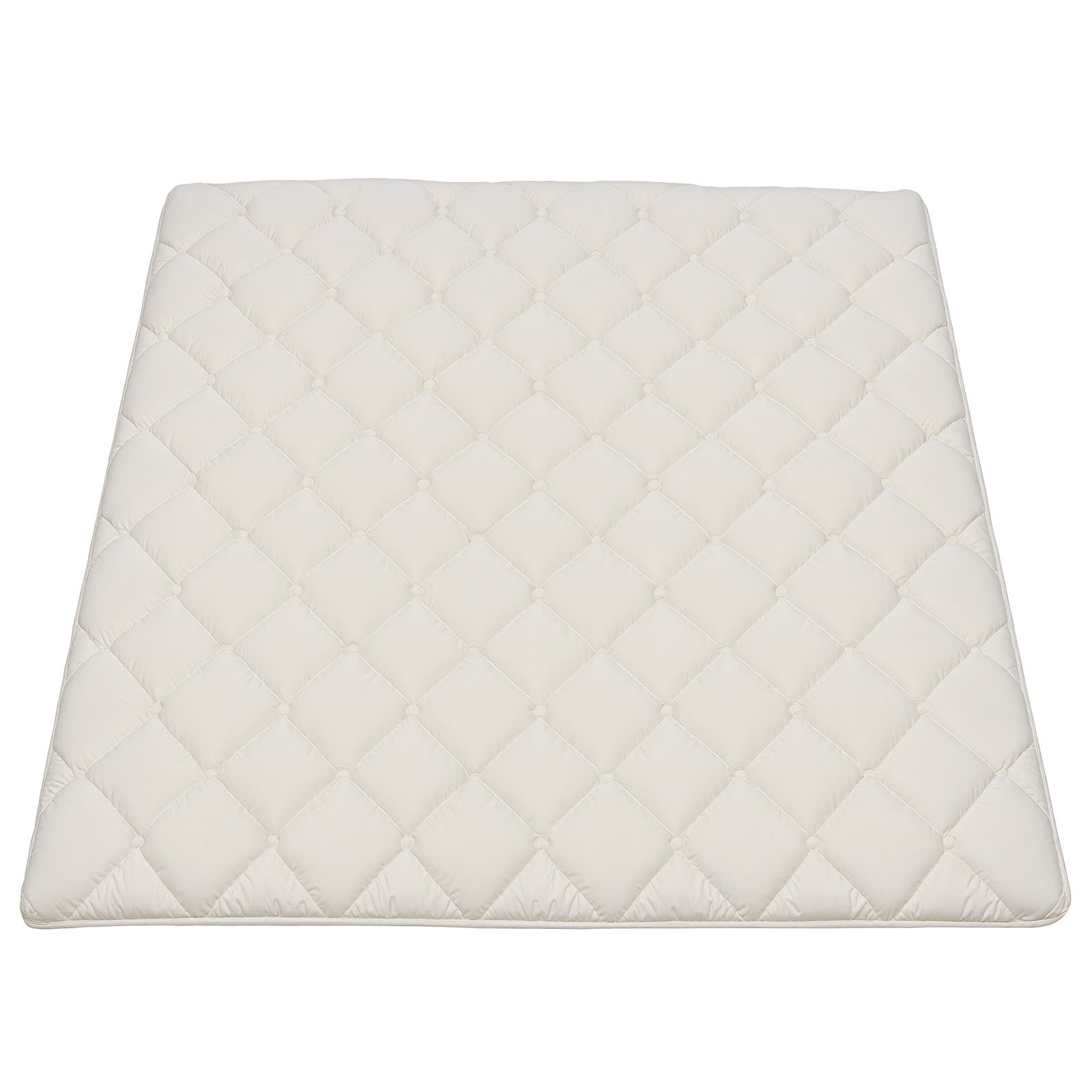 VEVOR Japanse futonmatras (2032 x 1524 x 63,5 mm), opvouwbare tatami (queensize), vloermatras met opbergtas en bevestigingsmateriaal, 9-laags slaapmat voor meditatie en yoga, wit
