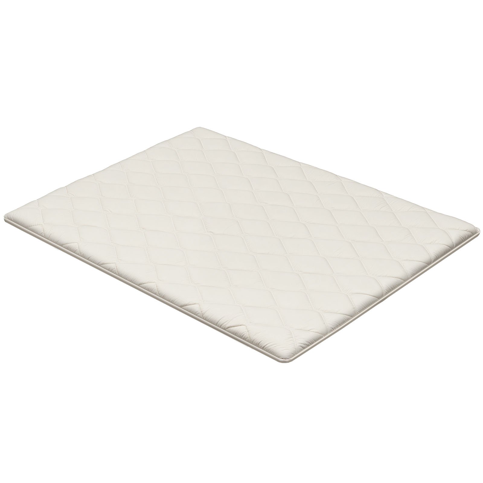 VEVOR Japanse futonmatras (2032 x 1524 x 63,5 mm), opvouwbare tatami (queensize), vloermatras met opbergtas en bevestigingsmateriaal, 9-laags slaapmat voor meditatie en yoga, wit