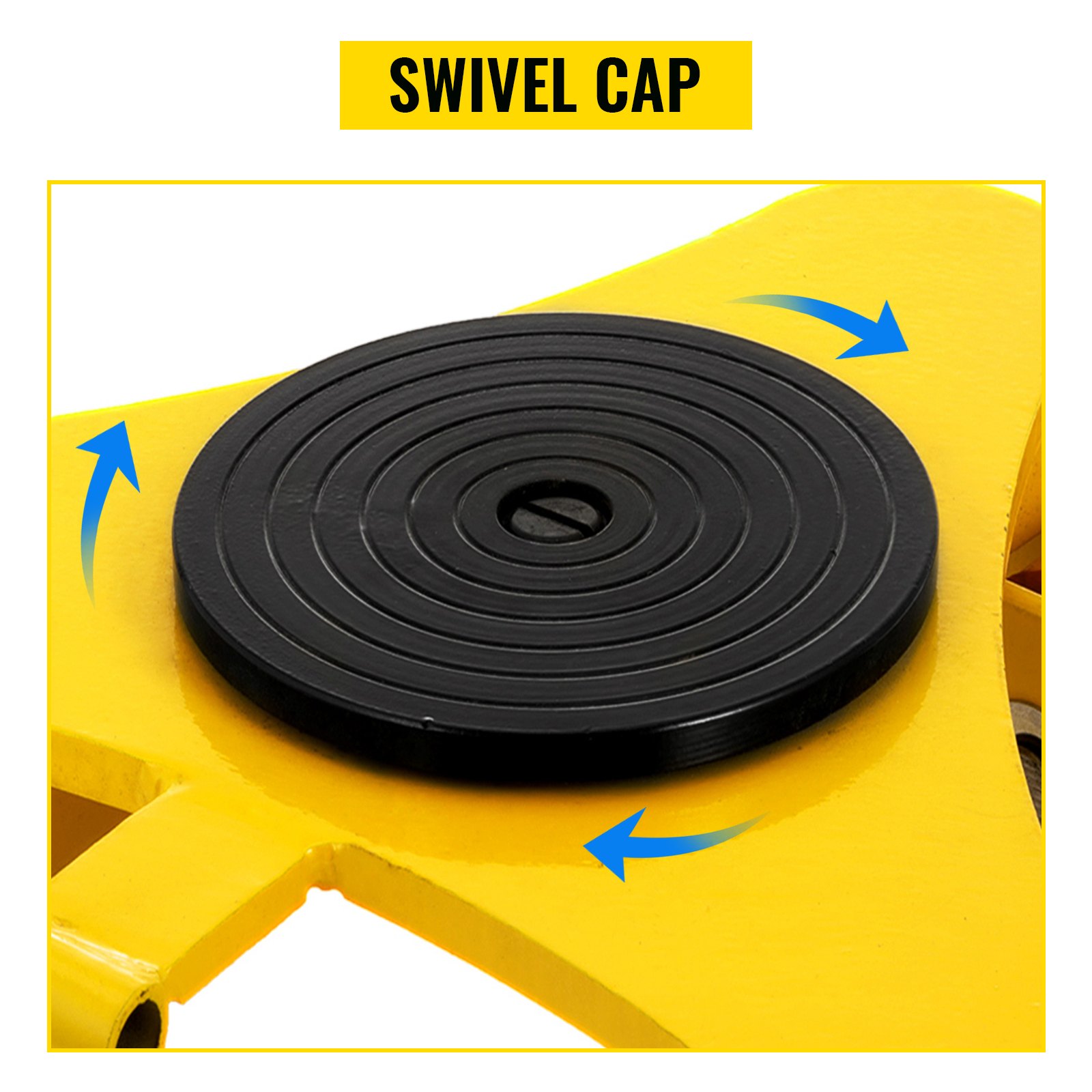 VEVOR 3T/6600lbs 360° Machinery Skate Mover Durable 360°Rotation Q235 Steel Rotating Rollers Material Handling