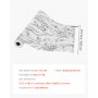 VEVOR Peel and Stick Wallpaper, 45cm x 10m Contact Paper White Line Art Botanical Floral Waterpoof Self Adhesive, Easy to Clean Wall Decorative Vinyl Roll for Bedroom Kitchen Office Bathroom