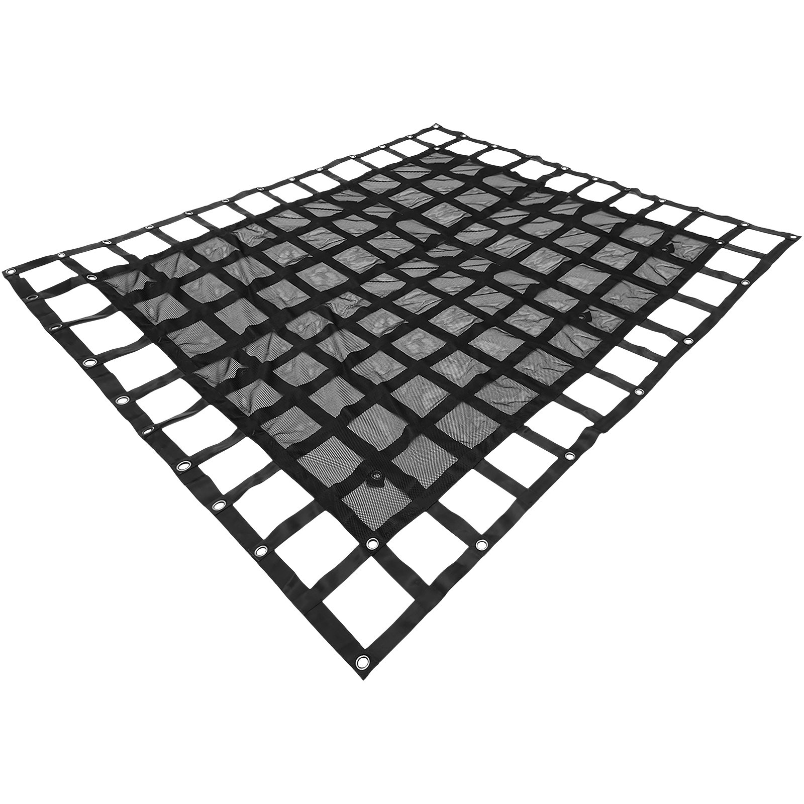 VEVOR Cargo Net with Mesh, 8' x 6.7' Cargo Net for Pickup Truck Bed, Heavy Duty Cargo Nets with Cam Buckles & S-Hooks & Cross Strap, Truck Bed Cargo Net for Trailer SUV Jeeps(96" x 80")