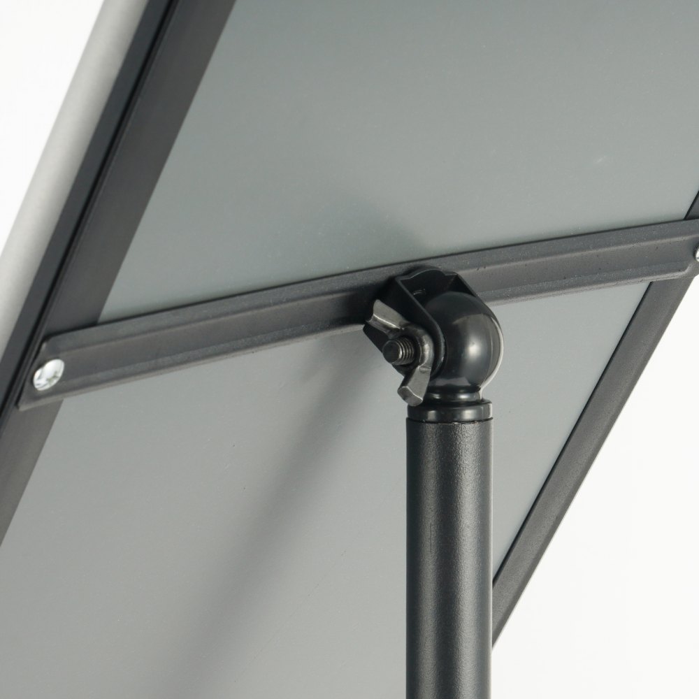 VEVOR Informatiestandaard 420 x 297 mm Verticaal en horizontaal verstelbare posterstandaard, robuuste staande bordhouder met ronde voet voor displays, reclame en buitengebruik, zwart
