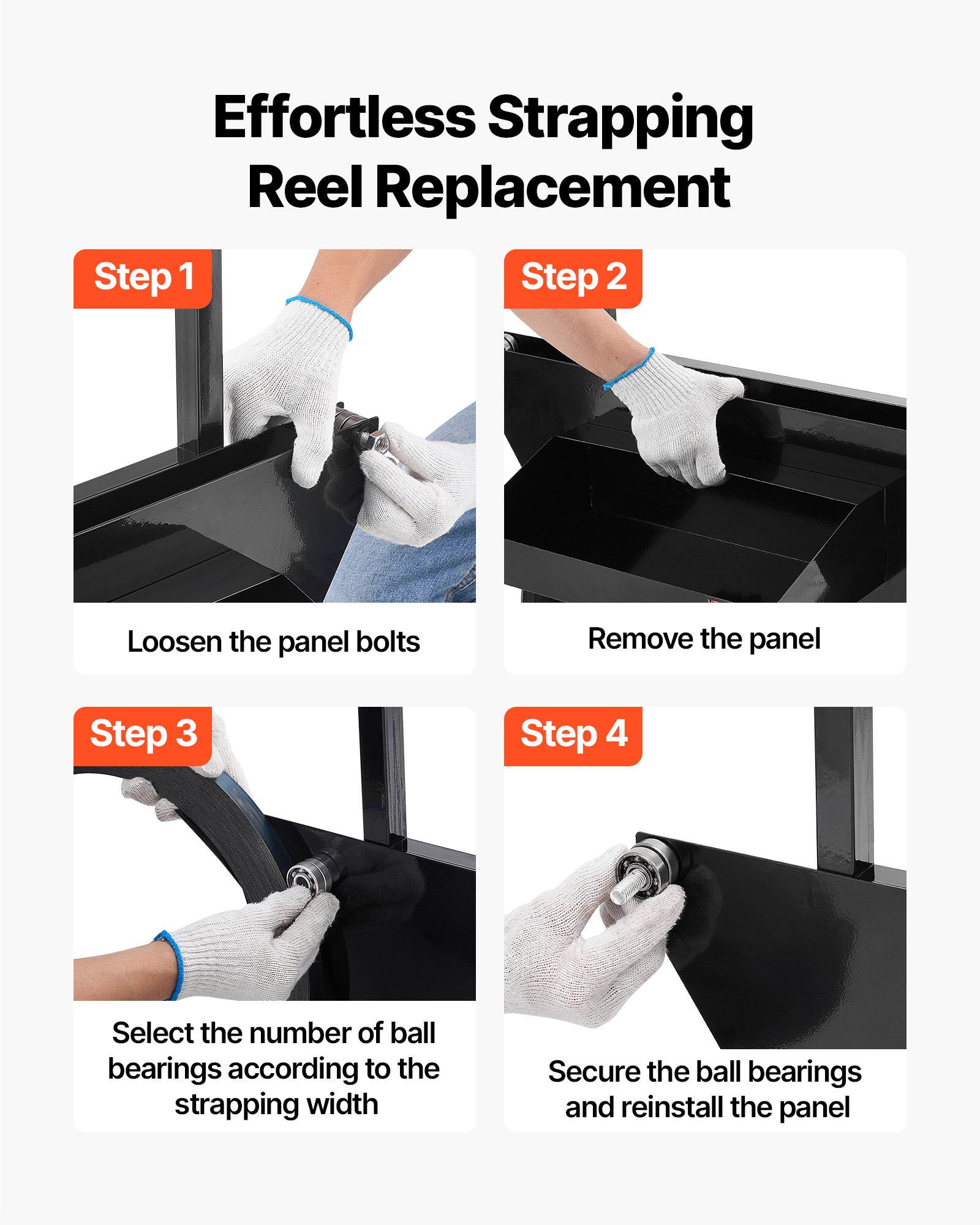 VEVOR afwikkelwagen, geschikt voor stalen bandspoelen met een buitenmaat van 600 mm, afwikkelaar met rubberen wielen, afwikkelwagen, afwikkelgereedschap, geschikt voor fabrieken, magazijnen en laadruimtes