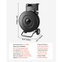VEVOR Banding Strapping Cart, Fit for PET / PP / Steel Strapping Coils with 20.3/40.6 cm Core Size, Heavy Duty Strapping Dispenser Equipped with Upgrade Drum Brake, Built-in Spacious Tray for Tools