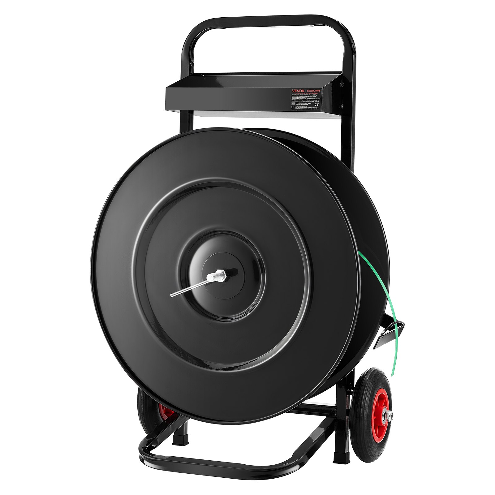 VEVOR omsnoeringsapparaat, geschikt voor PET/PP/polyester omsnoeringsrollen met kernmaat 203/406 mm, omsnoeringsapparaat met verbeterd remsysteem, geïntegreerde ruime opbergruimte voor gereedschap