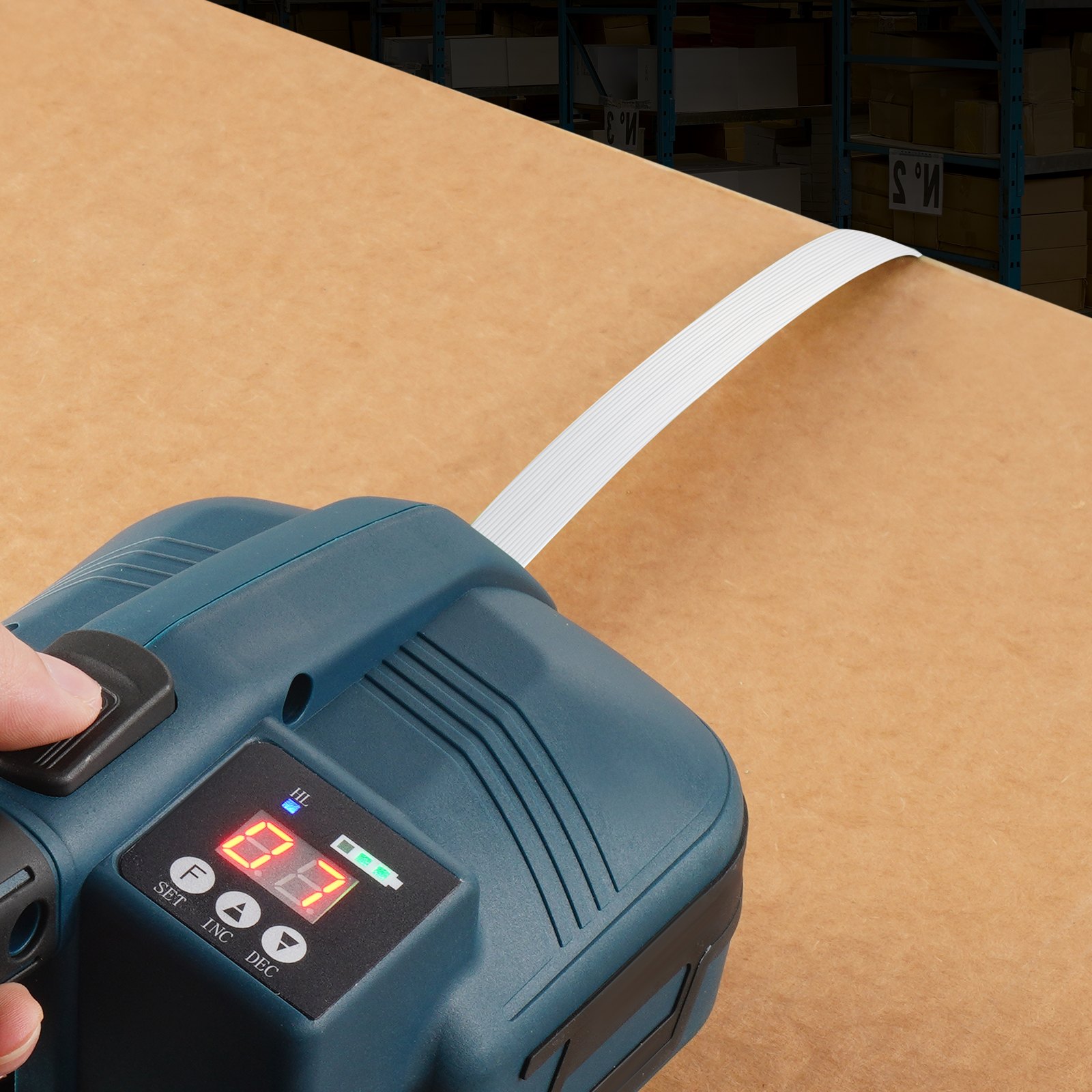 VEVOR Packaging Woven Cord Strapping Roll, 660' Length x 1/2" Width x 0.03" Thickness, 882 lbs Breaking Strength, Heavy Duty Banding Pallet Strap Coil, Portable Strong Banding Packing Straps, White