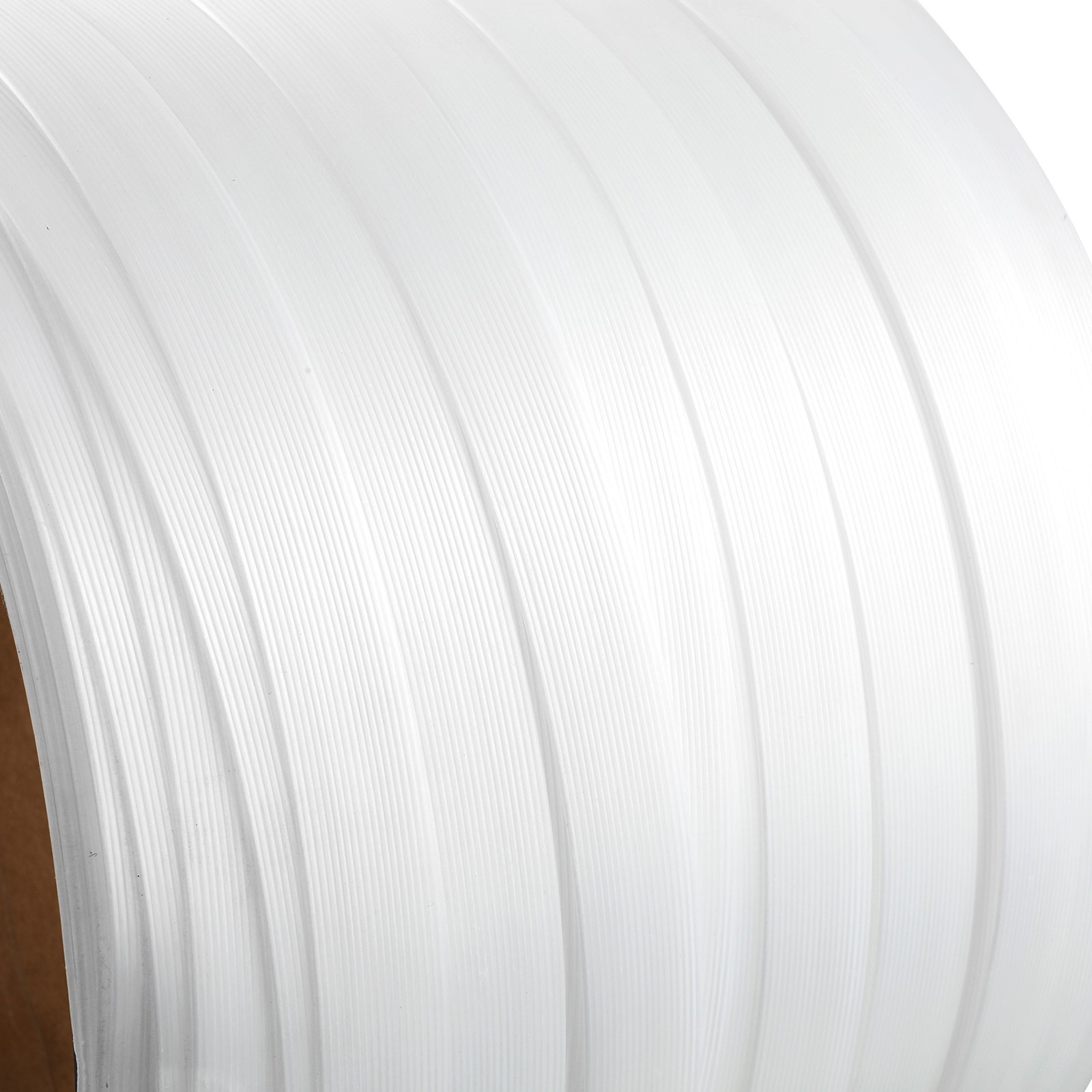 VEVOR Packaging geweven koordbandrol, 90 m lang x 1,9 cm breed x 0,8 mm dik, 800 kg breeksterkte, zware rol voor pallets, draagbare sterke band, wit
