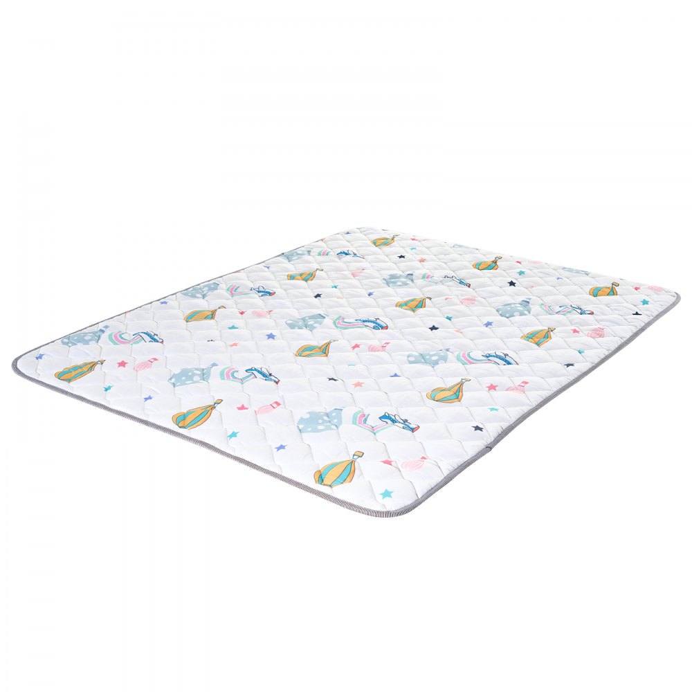 VEVOR Play Mat, 59"x79" Crawling Mat, Non-Slip One-Piece Soft Playmat, Foldable Floor Mat, Waterproof Activity Playmats for Babies,Toddlers, Infants, Machine Washable, Play & Tummy Time