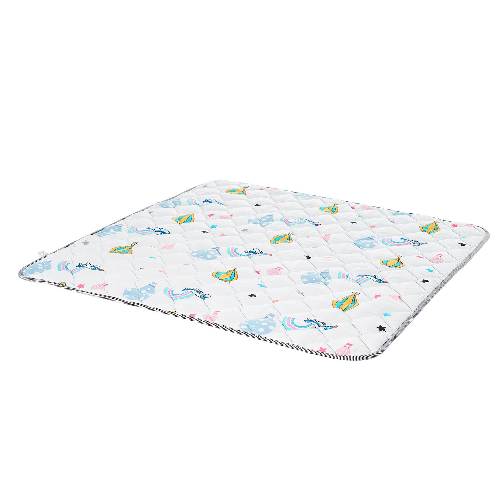 VEVOR Baby Speelmat, 50 x 50 inch, Baby Kruipmat, Antislip Eendelig Zacht Baby Speelmat, Opvouwbare Vloermat, Waterdichte Activiteiten Speelmatten voor Baby's, Peuters, Zuigelingen, Machinewasbaar, Voor Buiktijd Spelen en Liggen
