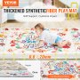 VEVOR Baby Play Mat, 50"x50" Baby Crawling Mat, Non-Slip One-Piece Thickened Soft Baby Playmat, Foldable Rollable Floor Mat, Waterproof Activity Playmats for Babies,Toddlers, Infants, Machine Washable