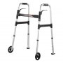 VEVOR Opvouwbare Rollator, Opvouwbare Rollator met 2 Knoppen, 5-inch Massieve Wielen en Verstelbare Hoogte, Lichtgewicht Aluminium Rollator, Rollator met Voorwielen voor Senioren en Volwassenen, tot 350 lbs