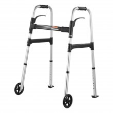 VEVOR opvouwbare rollator aluminium looprek in hoogte verstelbaar 2 wielen 158kg