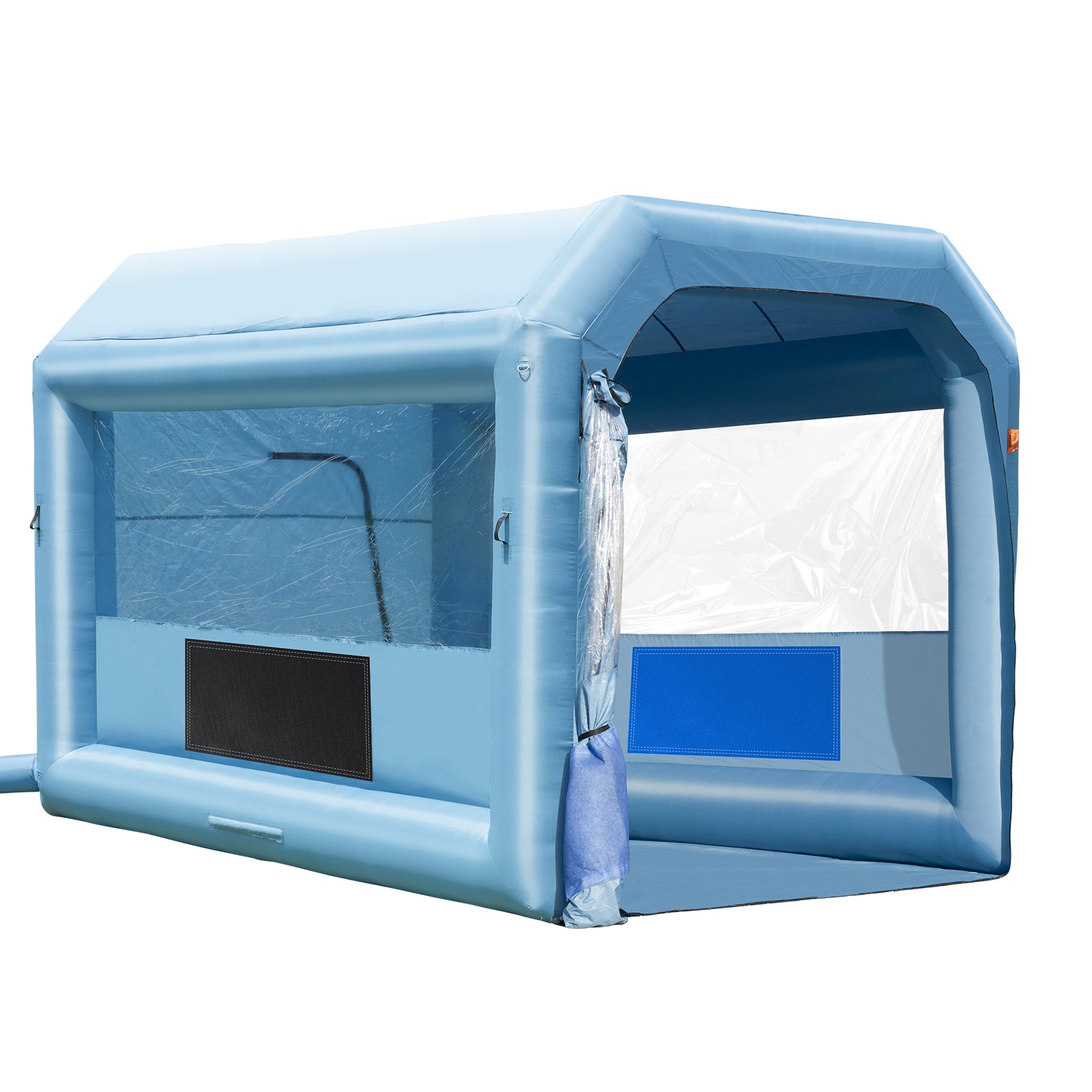 VEVOR Opblaasbare Spuitcabine, 4 x 3 x 2,75 m, met 750 W ventilator en luchtfiltersysteem, draagbare autospuitcabine voor het spuiten van motorfietsen, fietsen en klein meubilair.