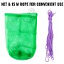 VEVOR Onkruidhark Aluminium Rolhark 365x60x15 cm Hark Dode Bladeren Bladhark Groot Hoofd Tuinhark Afneembare Paal voor Onkruid Wieden Harken Algen Dode Bladeren Vijvers Meren Zwembaden Waterplaatsen