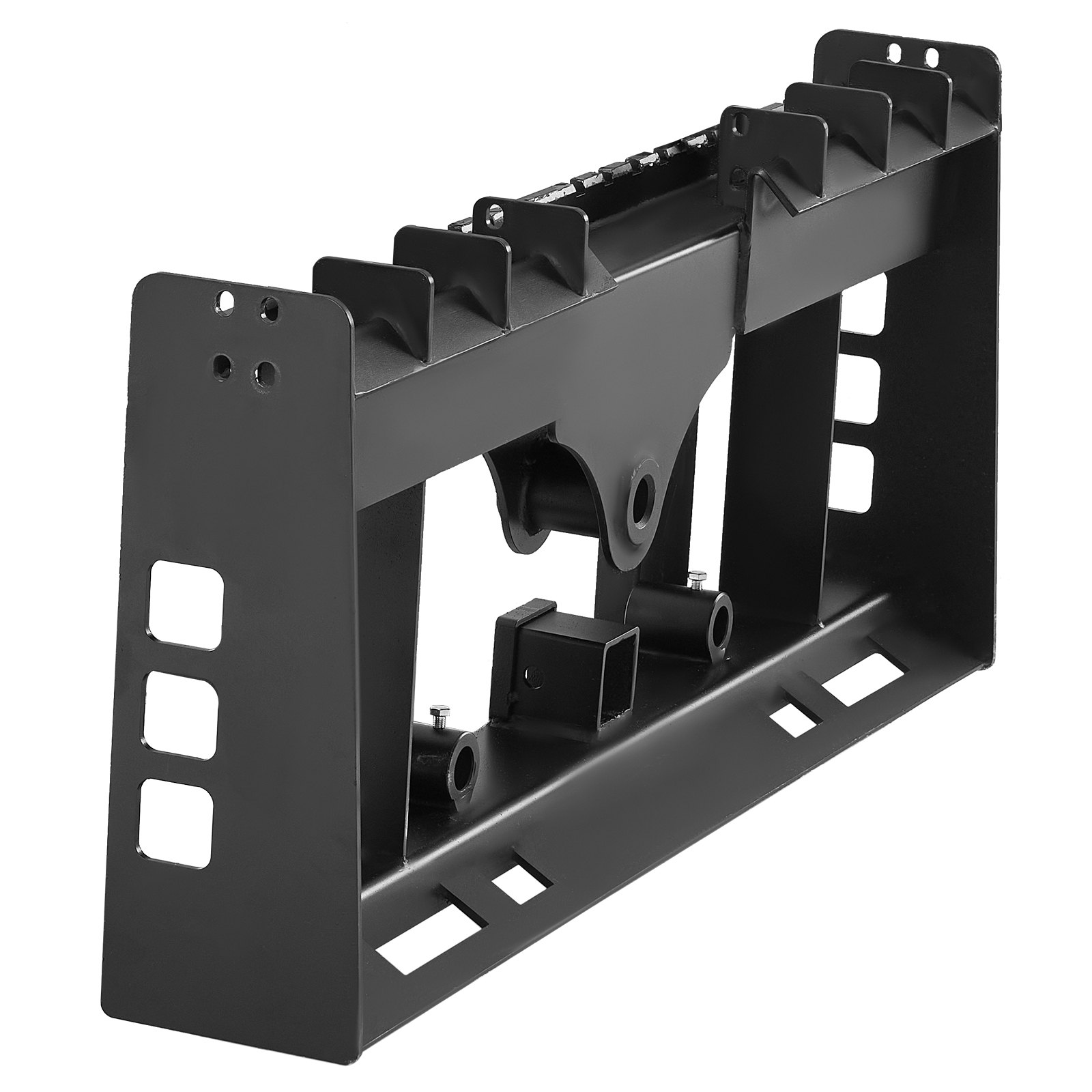 VEVOR Skid Steer Loader, 1814 kg nominaal vermogen, 1150 mm palletvorkframeverlengingen met 50,8 mm trekhaak en speerhulzen, past op snelkoppelladers, alleen frame