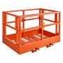 VEVOR Mesh Telehandler Work Platform, 48 x 73.9 Inch, Man Safety Basket, 2000 lbs Capacity, Forklift Telehandler Attachment, Safety Cage, Heavy Duty Carbon Steel, for Most Aerial Jobs Lifting Loader