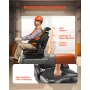VEVOR Universal Forklift Seat, Tractor Suspension Seat with Adjustable Back, Armrest, Headrest & Safety Belt, Secure Fold Down Tractor Seat with Micro Switch, Lawnmower Seat for Skid Loader Bulldozer