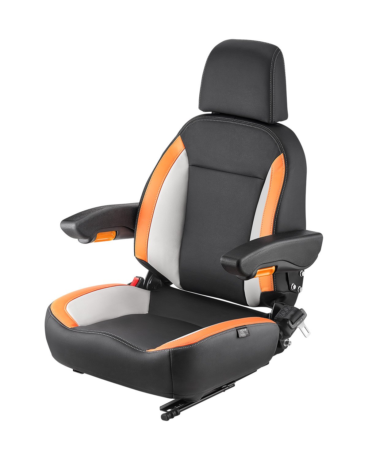 VEVOR Universele Heftruckstoel 520x590x820 mm, Tractorstoel, Tractorstoel, Heftruckstoel, Veilige Tractorstoel met Microschakelaar, Ergonomische Grasmaaierstoel voor Schranklader, Bulldozer