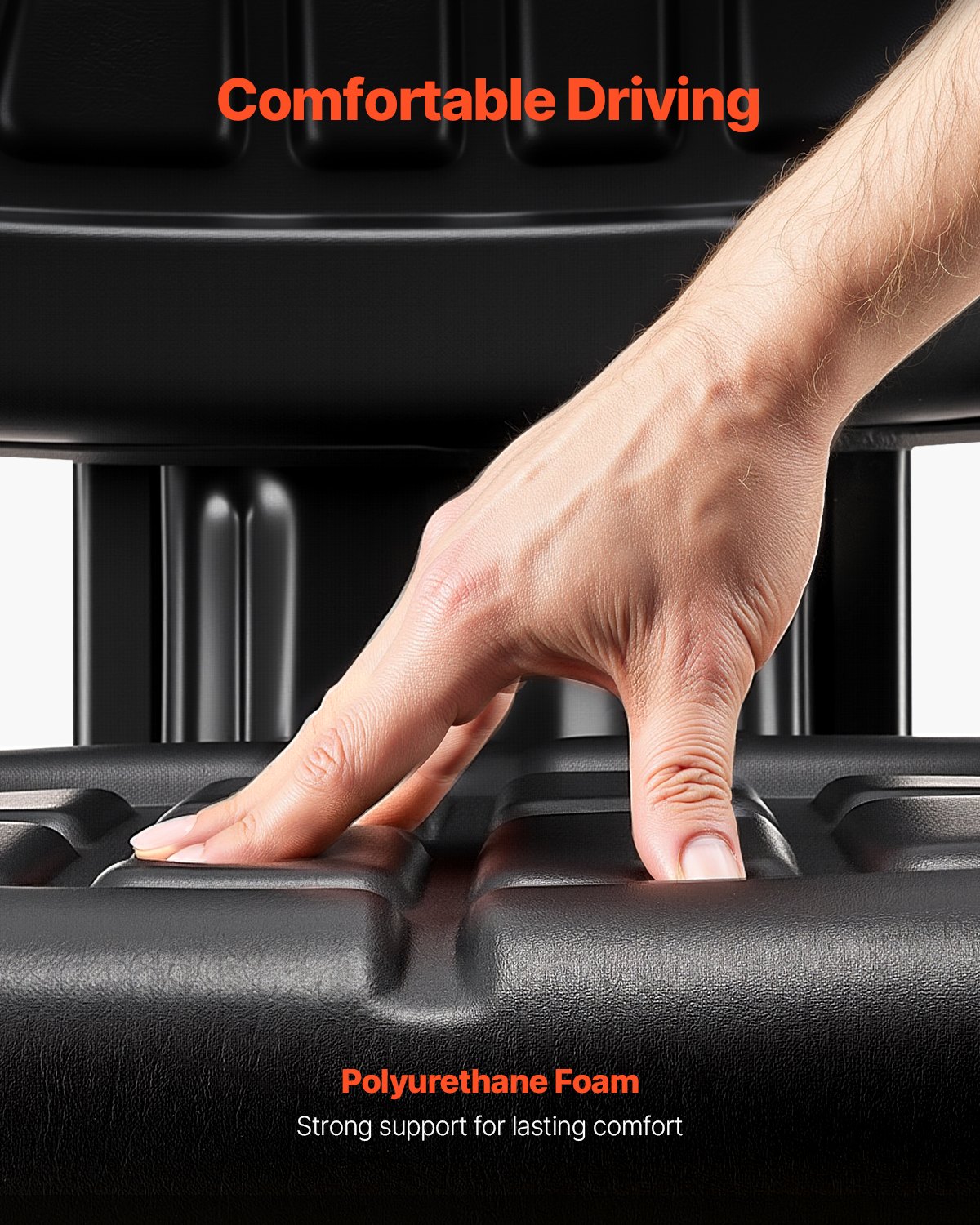 VEVOR Universele Heftruckstoel 61x51x51 cm, Tractorstoel, Tractorstoel, Heftruckstoel, Tractorstoel PVC Kunstleer en Zeer Elastisch Polyurethaanschuim, Ideaal voor Skid Steer Loader Bulldozer