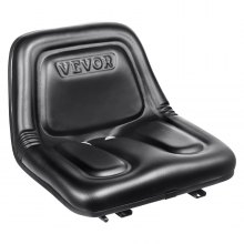 VEVOR universal tractor seat made of PVC synthetic leather and polyurethane foam tractor tractor seat with drainage holes and micro safety switch driver seat single seat 160-340mm slot