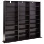 VEVOR Media Storage Cabinet, 8-Tier DVD Shelf Organizer, 142 x 22 x 130 cm Multimedia Storage Organizer for CDs, DVDs, Books & Games, CD Shelf for Living Room, Home Office, Recording Room, Brown