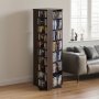 VEVOR Mediaplank 475x475x1636 mm, CD-toren, draaibare boekenplank met 34 vakken voor cd's, dvd's, boeken en game discs, dvd-standaard voor woonkamer, thuiskantoor en opnamestudio, bruin