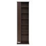VEVOR Mediaplank 475x475x1636 mm, CD-toren, draaibare boekenplank met 34 vakken voor cd's, dvd's, boeken en game discs, dvd-standaard voor woonkamer, thuiskantoor en opnamestudio, bruin