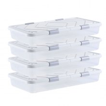 VEVOR 4 x Opbergkast onder het bed, oprolbaar met deksel, 805 x 396 x 175 mm