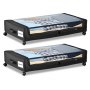 VEVOR Under Bed Storage with Wheels, 30.3 x 18.5 x 6.8 inch, Underbed Containers with Clear Lid, Underbed Shoe Organizer, Rolling Under the Bed Storage Bins for Clothes Shoes Blankets Bedroom, 2 Pack