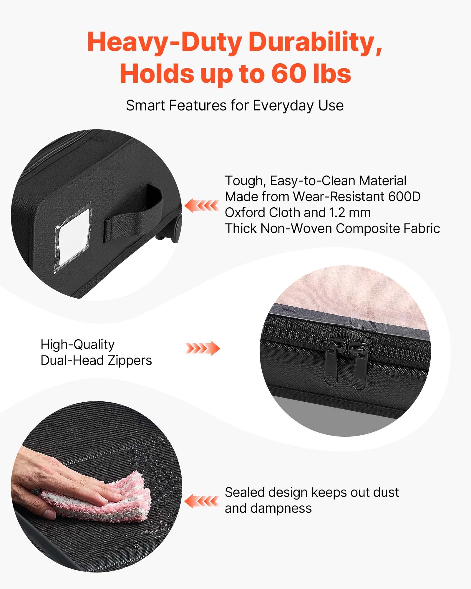 VEVOR Under Bed Storage with Wheels, 30.3 x 18.5 x 6.8 inch, Underbed Containers with Clear Lid, Underbed Shoe Organizer, Rolling Under the Bed Storage Bins for Clothes Shoes Blankets Bedroom, 2 Pack