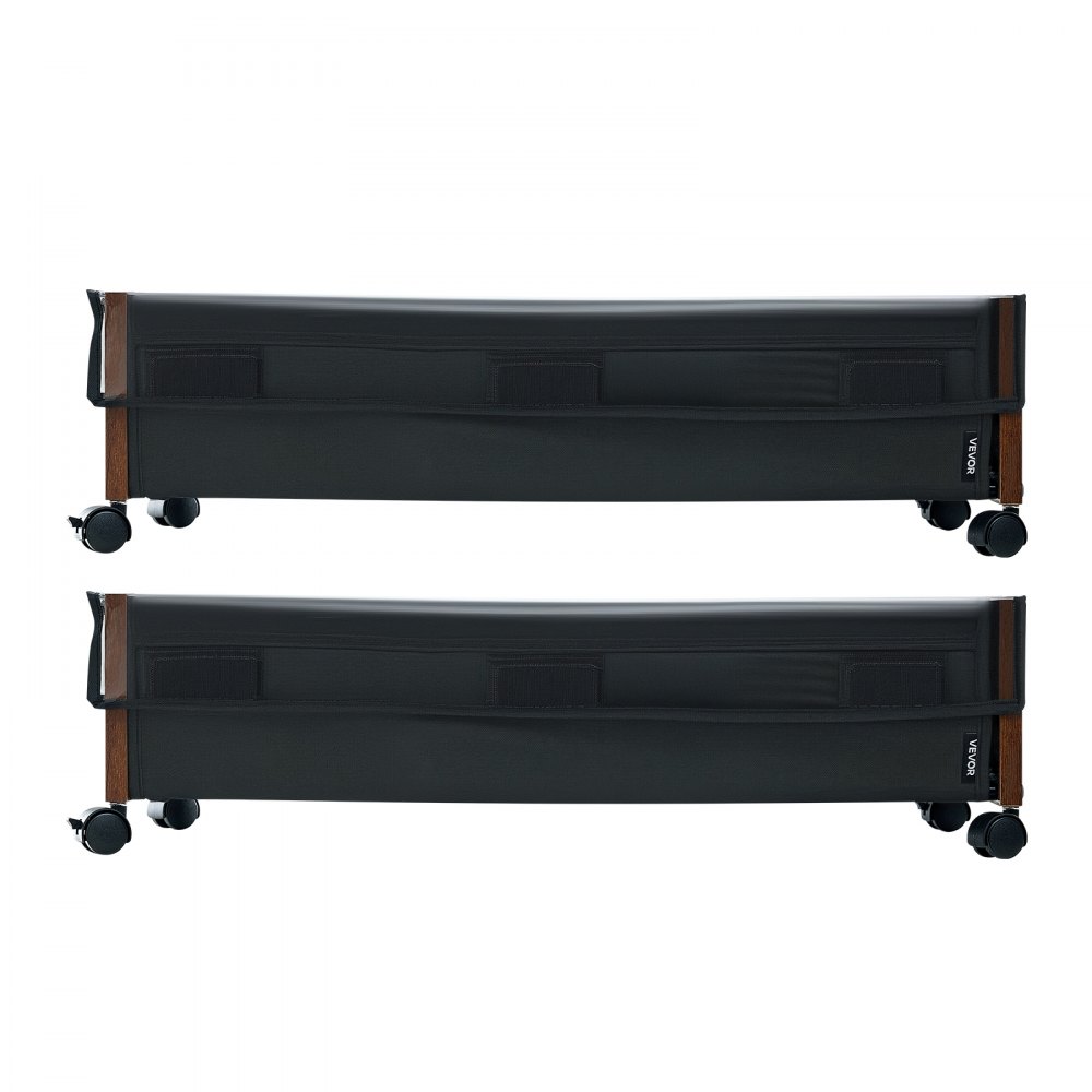 VEVOR Under Bed Storage with Wheels, 25.6 x 18.1 x 7.1 inch Underbed Containers, Underbed Shoes Organizer with Lockable Wheels, Rolling Under the Bed Storage Bins for Clothes, Shoes, Blankets, 2 Pack